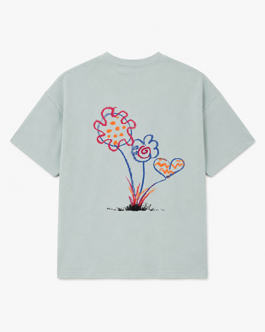 grow tee — back, sage