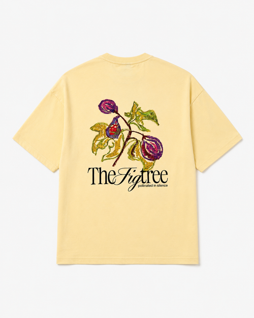 the fig tee — back, yellow