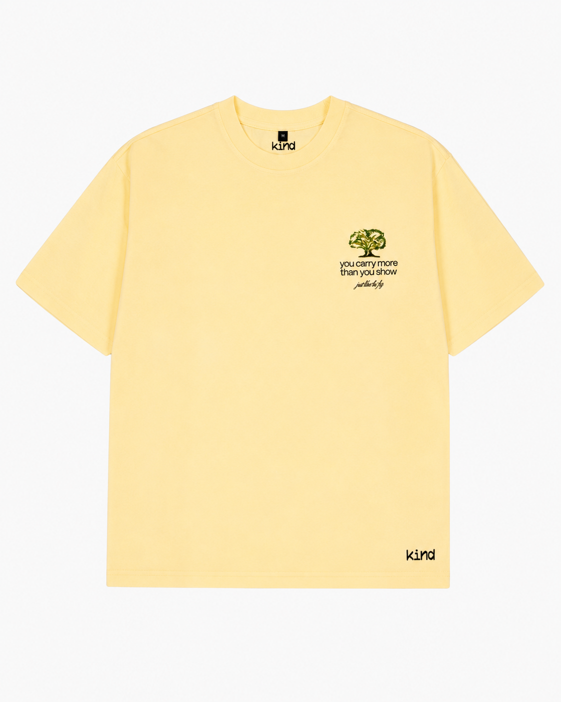 the fig tee — front, yellow